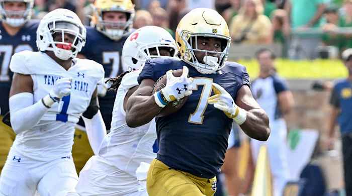 Notre Dame running back Audric Estime